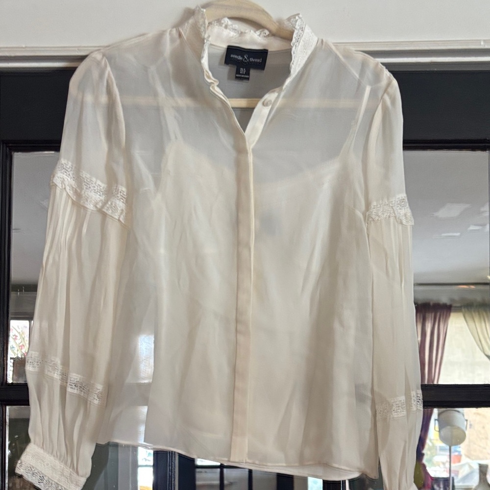Needle & thread silk top